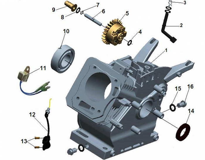 4 ЦИЛИНДР МОТОПОМПА CHAMPION GHP40-2