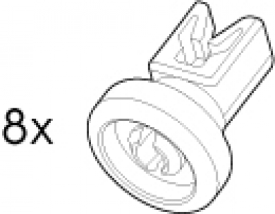 Комплект колес для посудомоечной машины Electrolux 50286967000 (8шт)