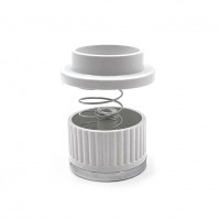 Ручки плиты с пружинкой БЕЛЫЕ с хром.накладкой универсальные